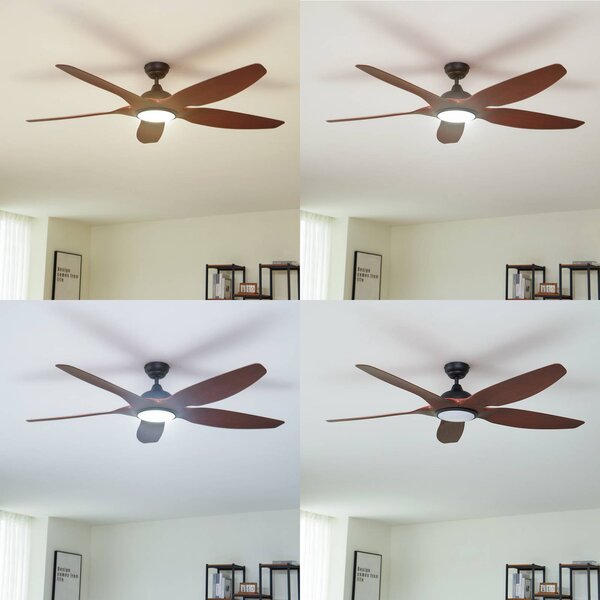 Lucande Omendo LED mennyezeti ventilátor, fekete, DC, csendes, CCT, dimmelhető, Fekete, Nappali / Étkező, fém, Modern