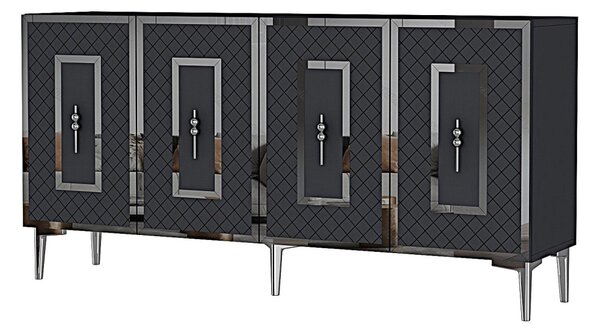 Puma komód, antracit-ezüst, 150 cm