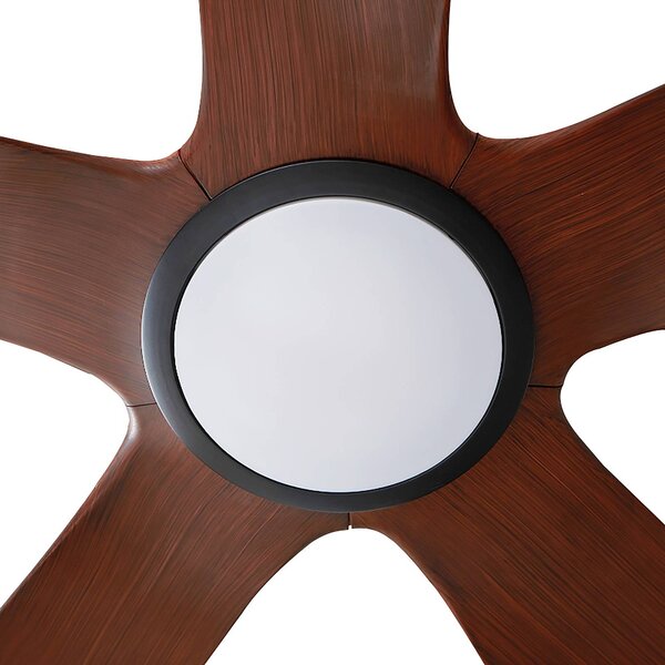 Lucande Omendo LED mennyezeti ventilátor, fekete, DC, csendes, CCT, dimmelhető, Fekete, Nappali / Étkező, fém, Modern