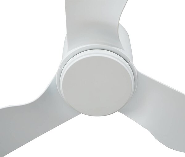 Lindby Aulo mennyezeti ventilátor, fehér, DC, csendes, Ø 123 cm, Fehér / opál, Nappali / Étkező, fém, Modern