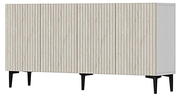 Zeynep komód, fehér-travertin, 150 cm