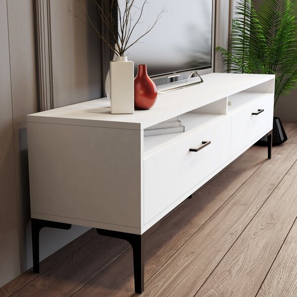 Istanbul TV-állvány, fehér, 180 cm – TR845HCT5521