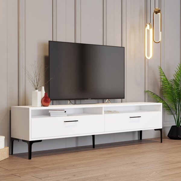 Istanbul TV-állvány, fehér, 180 cm – TR845HCT5521