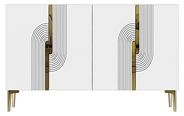 Meyra komód, fehér-arany, 120 cm – TR555CHM1352