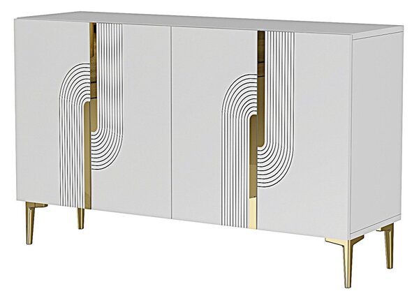 Meyra komód, fehér-arany, 120 cm – TR555CHM1352