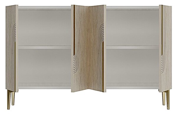 Meyra komód, fehér-travertin, 120 cm – TR555CHM1353