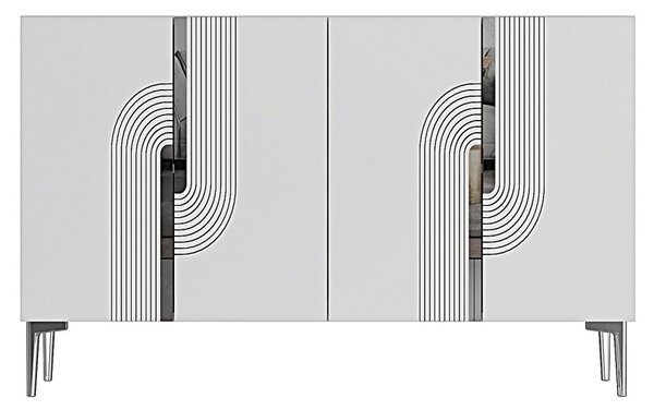 Meyra komód, fehér-ezüst, 120 cm – TR555CHM1355