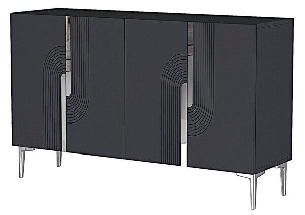 Meyra komód, antracit-ezüst, 120 cm – TR555CHM1354