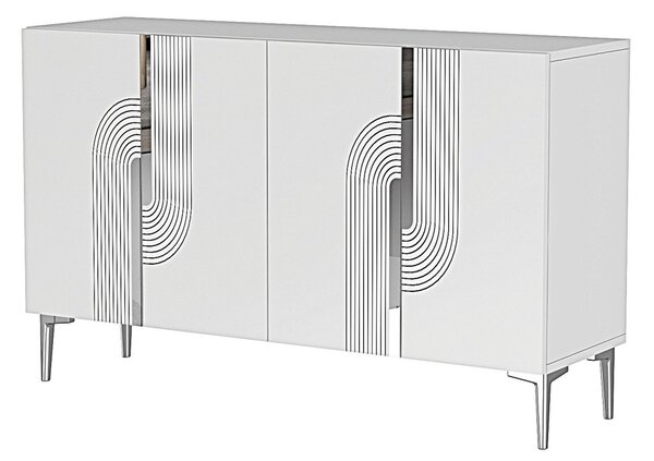 Meyra komód, fehér-ezüst, 120 cm – TR555CHM1355