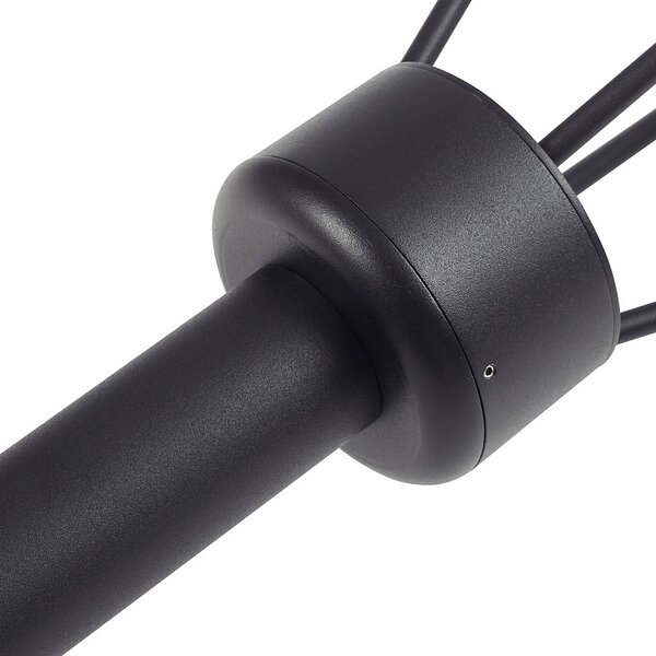 Lucande LED kültéri lámpa Elario, 222 cm, fekete, alumínium, Fekete, Alumínium, Modern