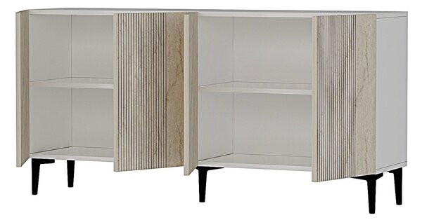 Corsa komód, fehér-travertin, 150 cm