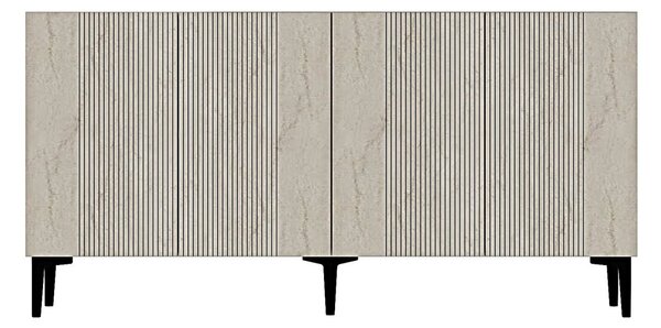 Corsa komód, fehér-travertin, 150 cm