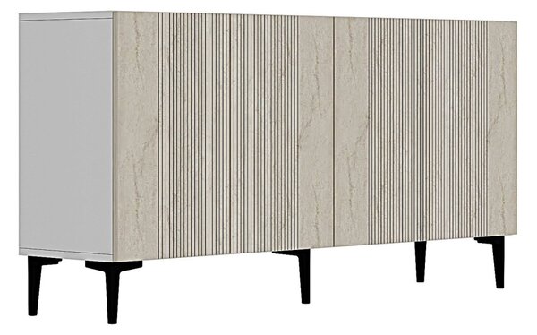 Corsa komód, fehér-travertin, 150 cm