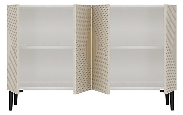 Ferro komód, fehér-travertin, 120 cm
