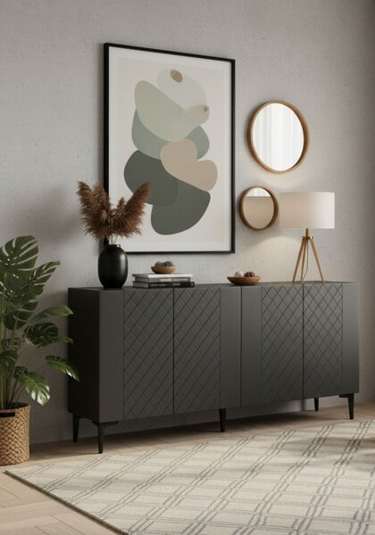 Resso komód, antracit, 150 cm