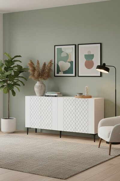 Resso komód, fehér, 150 cm