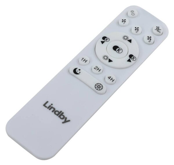 Lindby Smart LED mennyezeti ventilátor Paavo, ezüst, csendes, Tuya, dimmelhető, Alu / szürke / cink, Nappali / Étkező, Műanyag, Modern