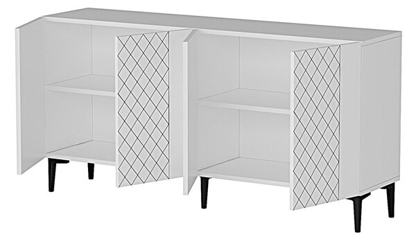 Resso komód, fehér, 150 cm