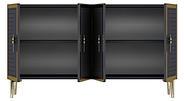 Tuna komód, antracit-arany, 120 cm – TR555CHM1375