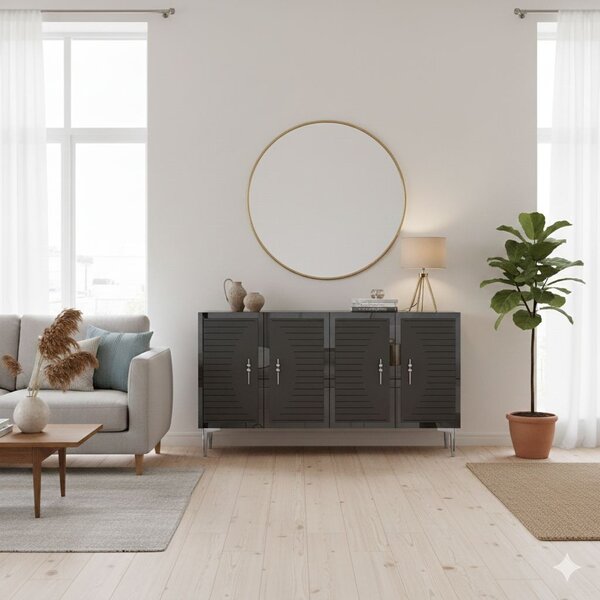 Tuna komód, antracit-ezüst, 120 cm – TR555CHM1378