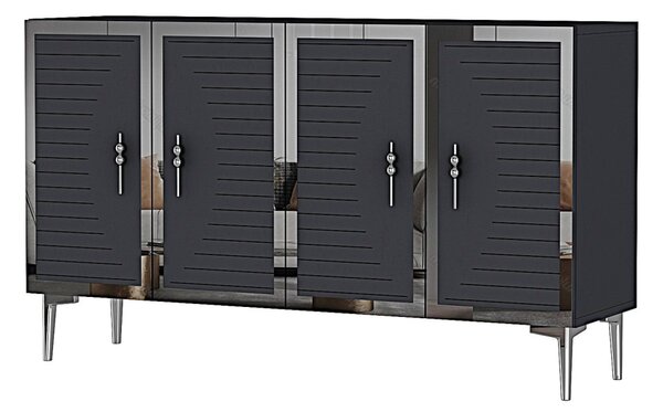 Tuna komód, antracit-ezüst, 120 cm – TR555CHM1378