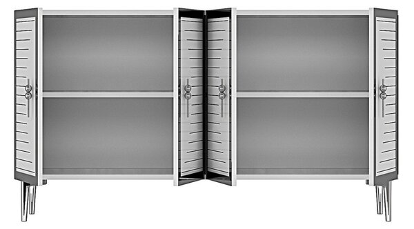 Tuna komód, fehér-ezüst, 120 cm – TR555CHM1379