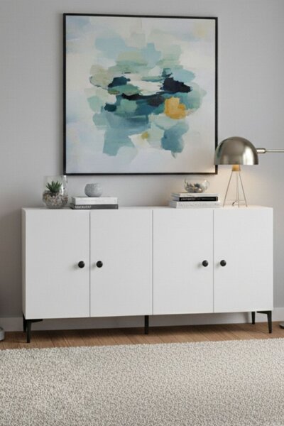 Pella komód, fehér, 150 cm