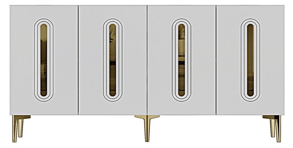 Rany komód, fehér-arany, 150 cm