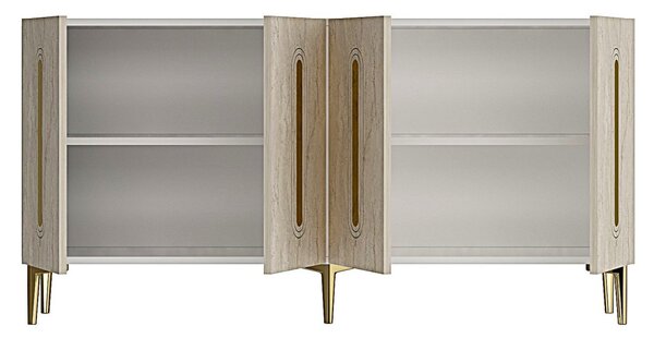 Rany komód, fehér-travertin, 150 cm – TR555CHM1392