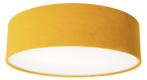 Modern mennyezeti lámpa okker 40 cm arany belsővel - Drum