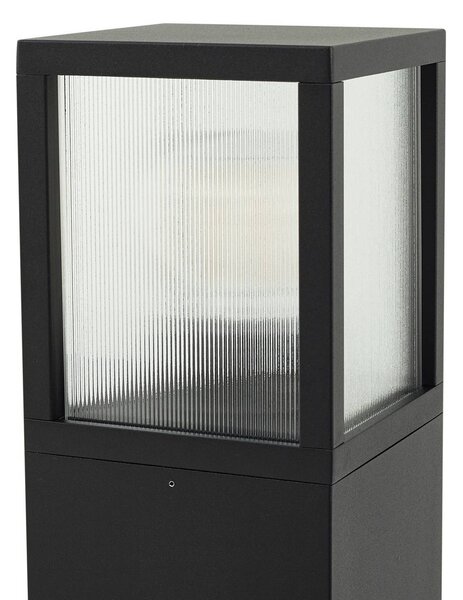 Lucande Klemens ösvényvilágítás, 90 cm, fekete, fém, IP54, dimmelhető, Fekete, Alumínium, Modern