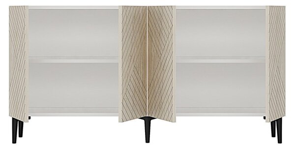 Ferro komód, fehér-travertin, 150 cm