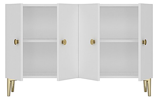 Simple komód, fehér, 120 cm