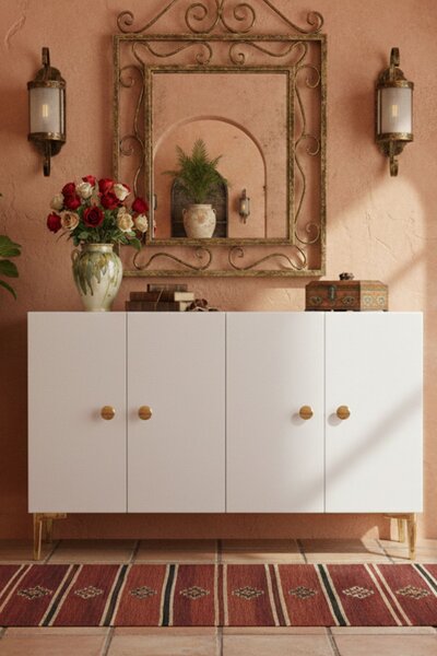 Simple komód, fehér, 120 cm