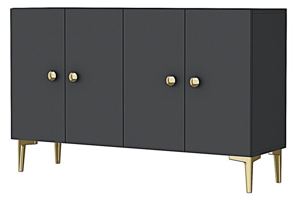 Simple komód, antracit, 120 cm