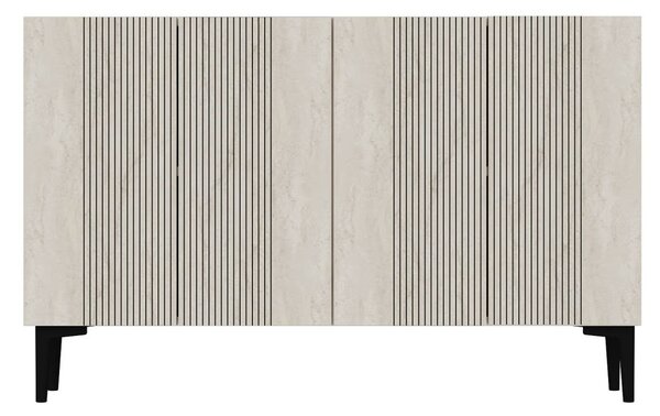Corsa komód, fehér-travertin, 120 cm – TR555CHM1412