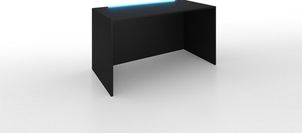 A2 Számítógépasztal + LED, 120x72x60, fekete
