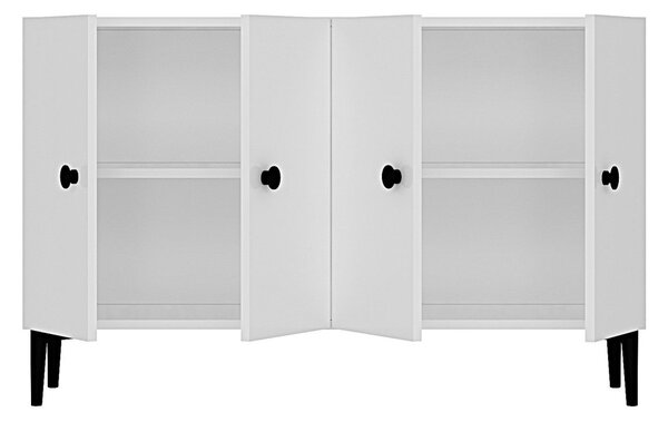 Pella komód, fehér, 120 cm
