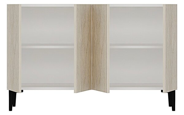 Zeynep komód, fehér-travertin, 120 cm – TR555CHM1418