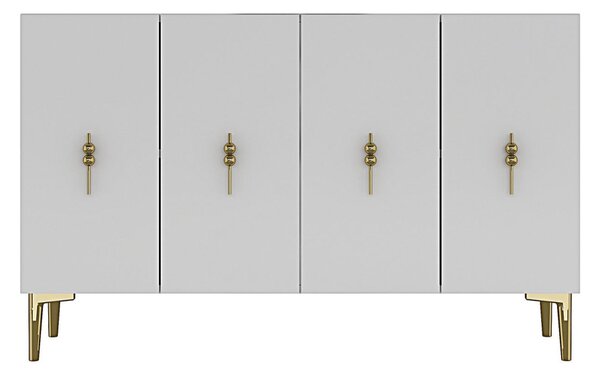Komód, fehér-arany, 120 cm – TR555CHM1429