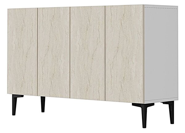 Aplos komód, fehér-travertin, 120 cm – TR555CHM1436
