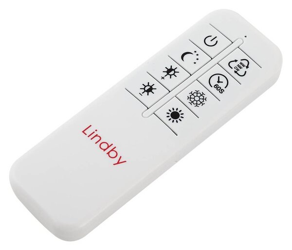 Lindby LED mennyezeti világítás Firka, fehér, fa, 42 cm, CCT, dimmelhető., dimmelhető, Világos fa, Nappali / Étkező, Fa, Modern