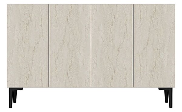 Aplos komód, fehér-travertin, 120 cm – TR555CHM1436