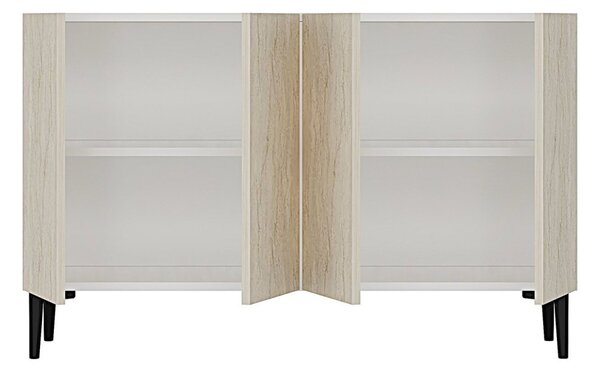 Aplos komód, fehér-travertin, 120 cm – TR555CHM1436