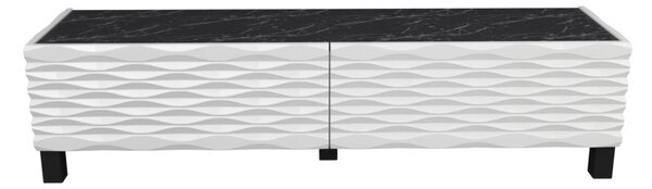 Lerze TV-állvány, fehér-fekete, 149,2 cm