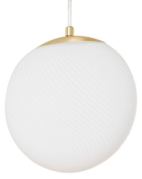 Lucande Lunelle lógó világítás, sárgaréz, üveg, 4 izzós, Ø 40 cm, dimmelhető, Nappali / Étkező, Üveg, Modern