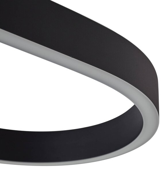Lucande Smart LED lógó világítás Melinay, fekete, CCT, Tuya, dimmelhető, Fekete, Nappali / Étkező, Alumínium, Modern