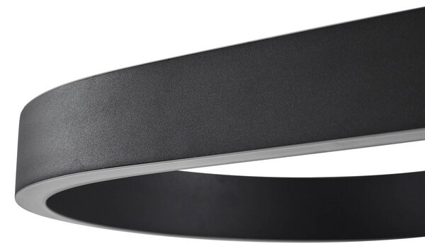 Lucande Smart LED lógó világítás Melinay, fekete, CCT, Tuya, dimmelhető, Fekete, Nappali / Étkező, Alumínium, Modern