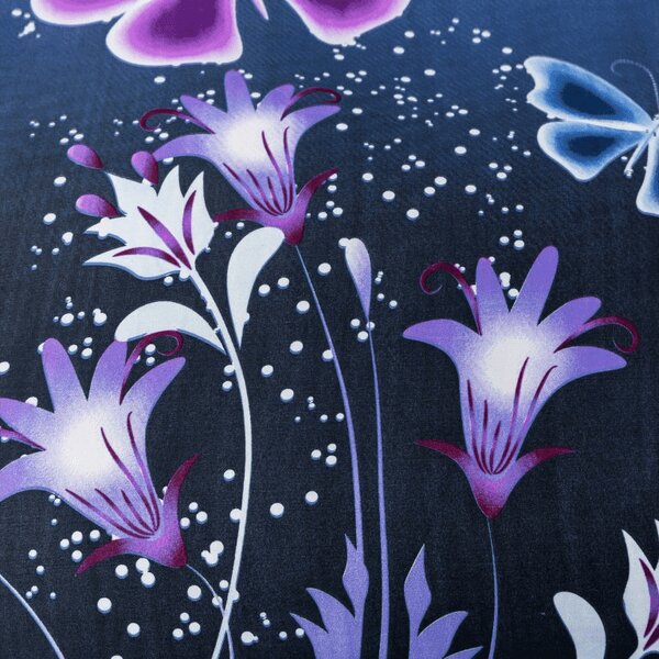 Mikroszálas ágynemű VIOLET BUTTERFLY sötétkék Ágyneműhuzat mérete: 70 x 90 cm | 140 x 200 cm