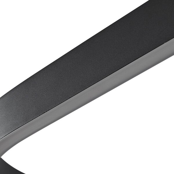 Lucande Smart LED lógó világítás Melinay, fekete, CCT, Tuya, dimmelhető, Fekete, Nappali / Étkező, Alumínium, Modern
